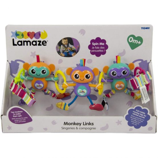 Игрушка-подвеска Веселые обезьянки Lamaze L27177, на коляску